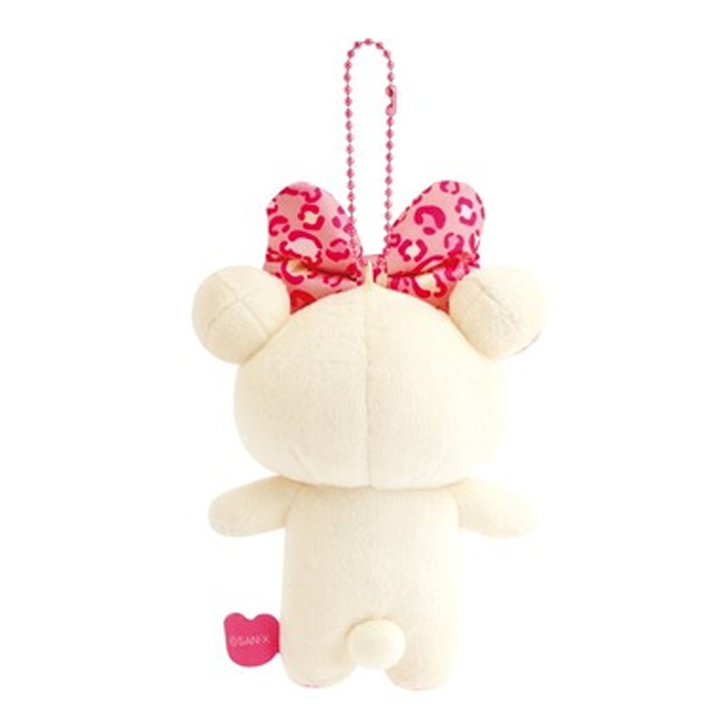 PRE-ORDER | Rilakkuma | Korilakkuma Lots | Pink Leopard Bow Keychain Small Plush