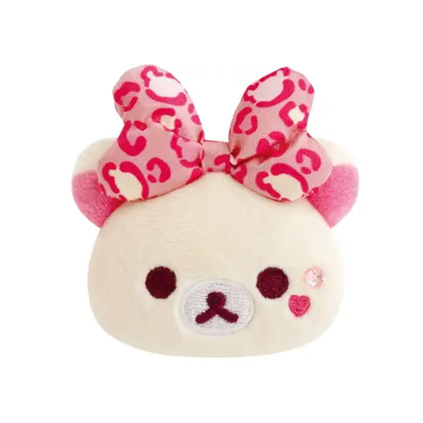 PRE-ORDER | Rilakkuma | Korilakkuma Lots | Pink Leopard Bow Mini Plush Badge