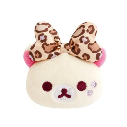 PRE-ORDER | Rilakkuma | Korilakkuma Lots | Brown Leopard Bow Mini Plush Badge