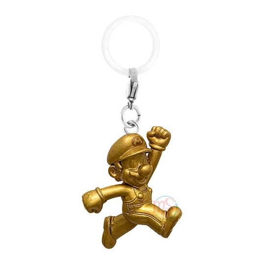 Super Mario | Mejirushi Personal Marker 2 | Gold Mario (SECRET) Keychain Figure