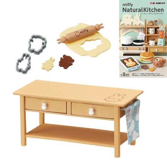 Miffy | Re-ment | Natural Kitchen | Küchentisch / Kücheninsel-Szenenfiguren-Set