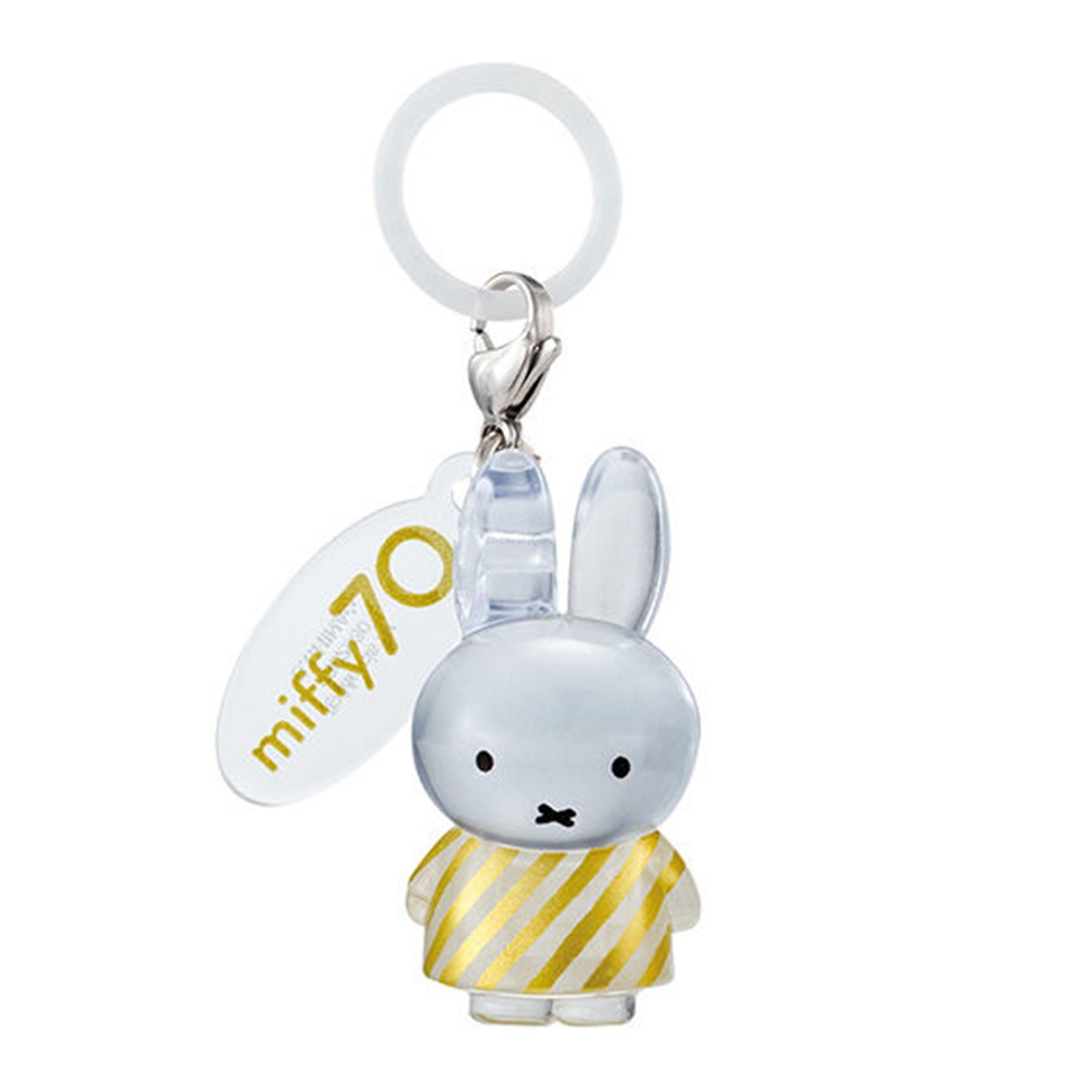 Miffy | 70. Jubiläum: Mejirushi Personal Marker | Goldstreifen Schlüsselanhänger Figur