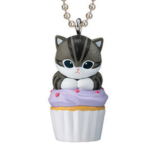 Mofusand | Cupcake Cat | Purple Keychain Mini Figure