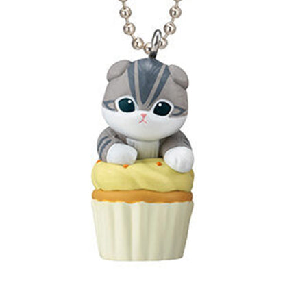 Mofusand | Cupcake-Katze | Gelbe Schlüsselanhänger-Minifigur