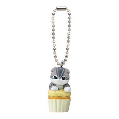 Mofusand | Cupcake-Katze | Gelbe Schlüsselanhänger-Minifigur