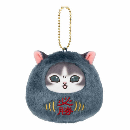 PRE-ORDER | Mofusand | Japanese! Souvenir Lottery | Gray Daruma (Victory) Keychain Mini Plush | Online Limited