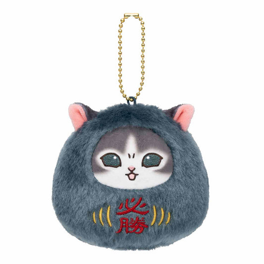 PRE-ORDER | Mofusand | Japanese! Souvenir Lottery | Gray Daruma (Victory) Keychain Mini Plush | Online Limited