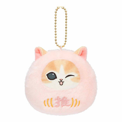 PRE-ORDER | Mofusand | Japanese! Souvenir Lottery | Pink Daruma (Favorite) Keychain Mini Plush | Online Limited