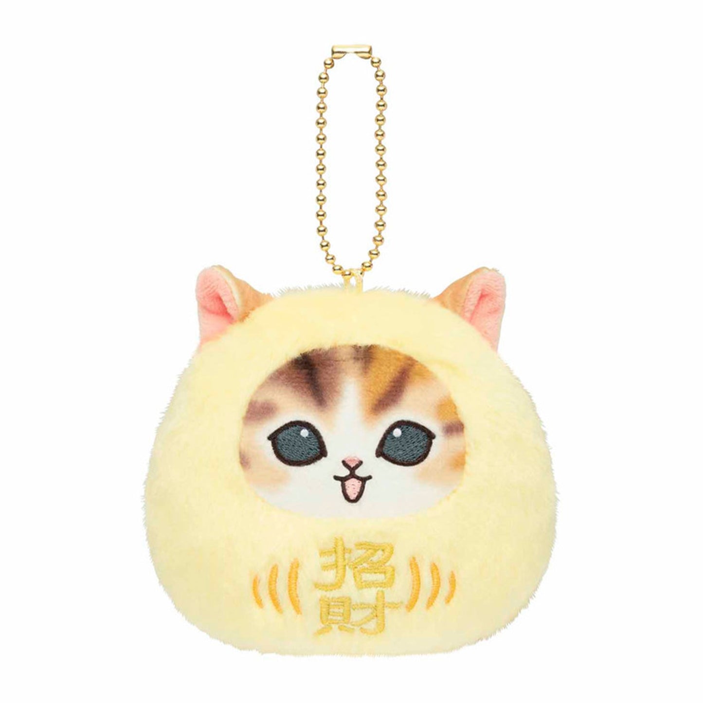 PRE-ORDER | Mofusand | Japanese! Souvenir Lottery | Yellow Daruma (Wealth) Keychain Mini Plush | Online Limited