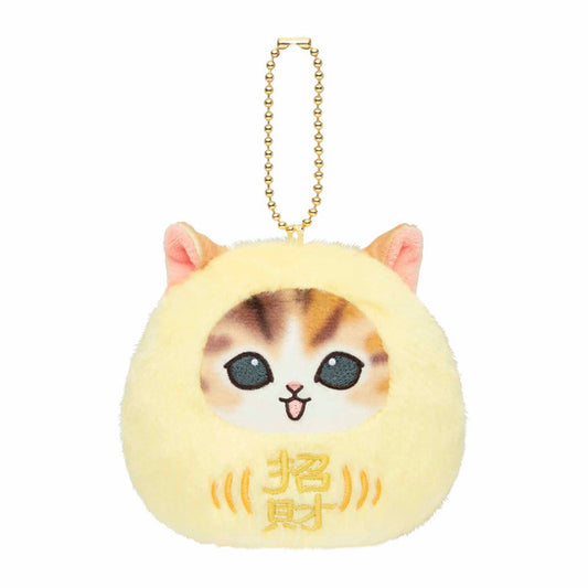 PRE-ORDER | Mofusand | Japanese! Souvenir Lottery | Yellow Daruma (Wealth) Keychain Mini Plush | Online Limited