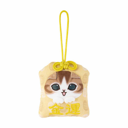 PRE-ORDER | Mofusand | Japanese! Souvenir Lottery | Yellow Amulet (Money Luck) Keychain Mini Plush | Online Limited