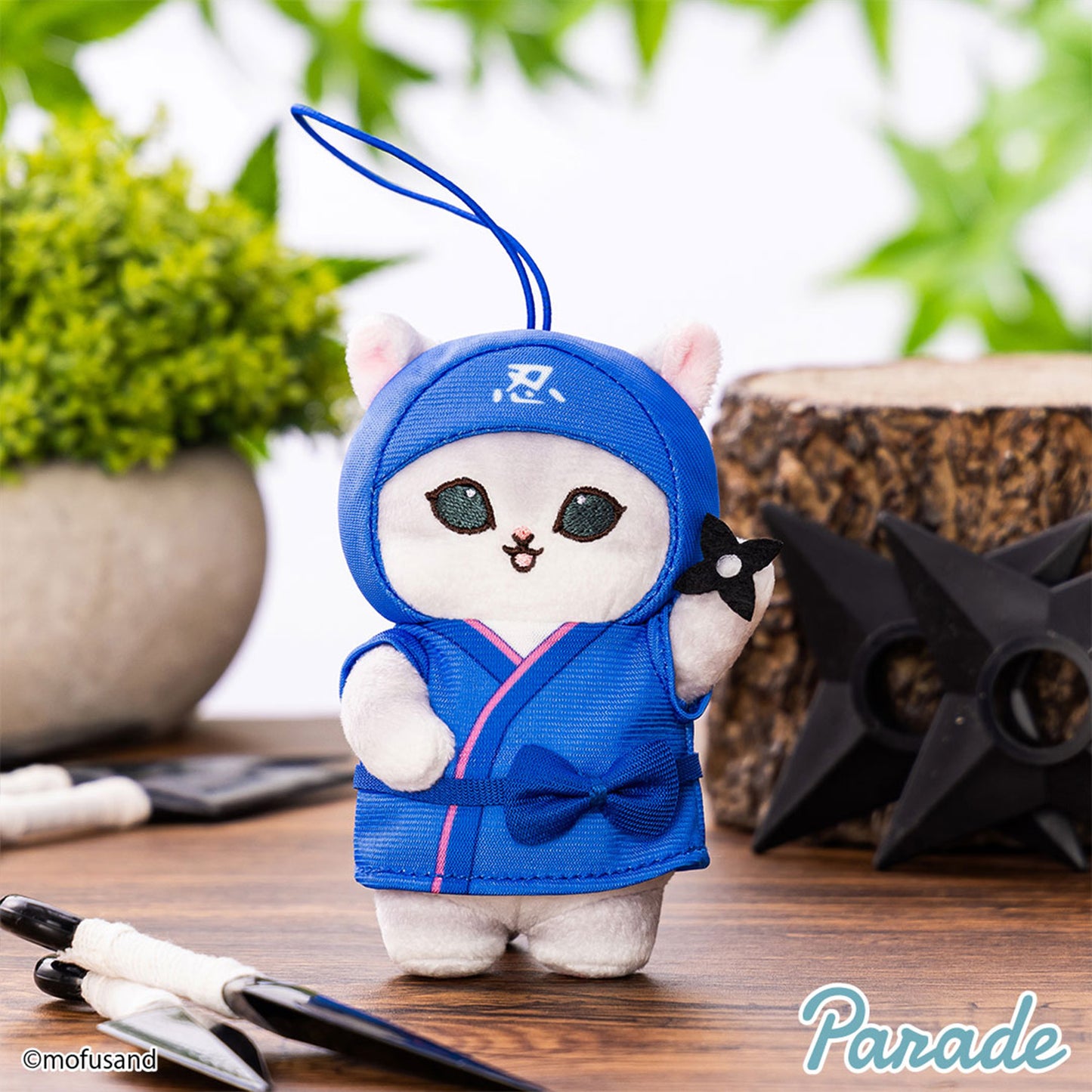 Mofusand | Ninja Series | Navy (Shuriken) Keychain Mini Plush
