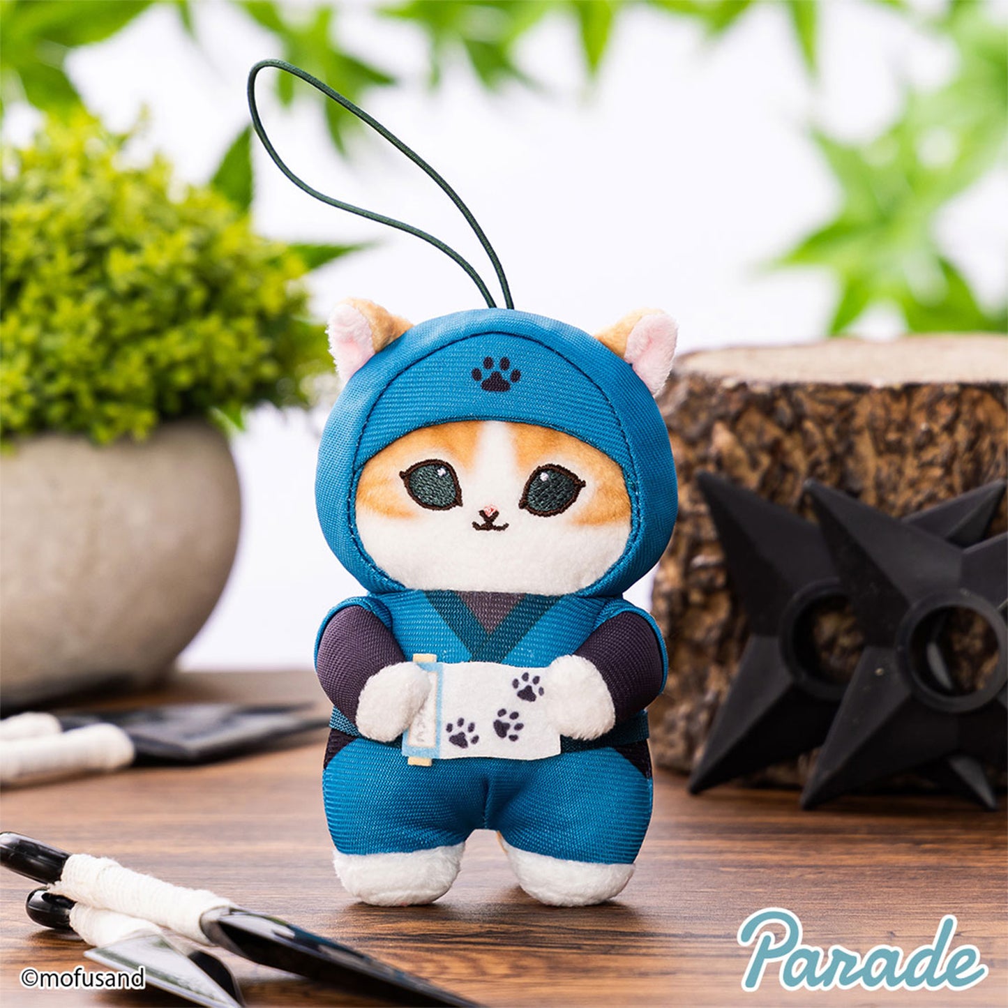 Mofusand | Ninja Series | Blue (Scroll) Keychain Mini Plush