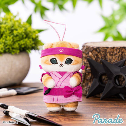 Mofusand | Ninja Series | Pink (Kunai) Keychain Mini Plush