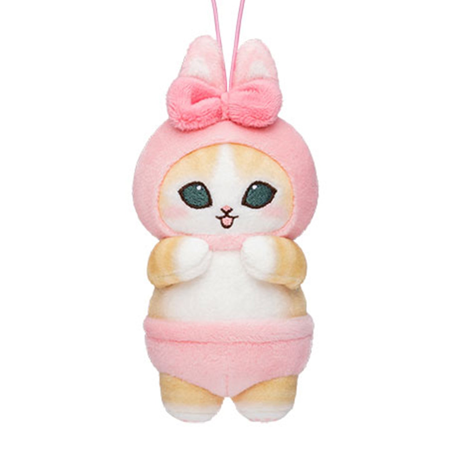 Mofusand | Usanyan Rabbit | Pink Ribbon Keychain Mini Plush