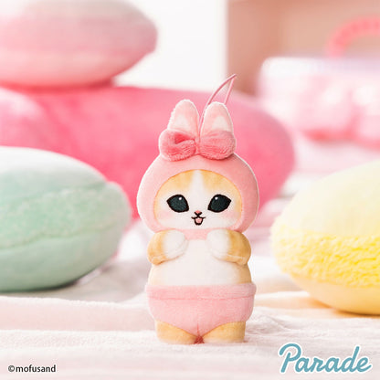 Mofusand | Usanyan Rabbit | Pink Ribbon Keychain Mini Plush