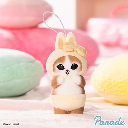 Mofusand | Usanyan Rabbit | Yellow Ribbon Keychain Mini Plush