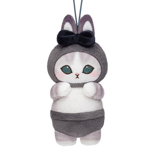 Mofusand | Usanyan Rabbit | Black Ribbon Keychain Mini Plush