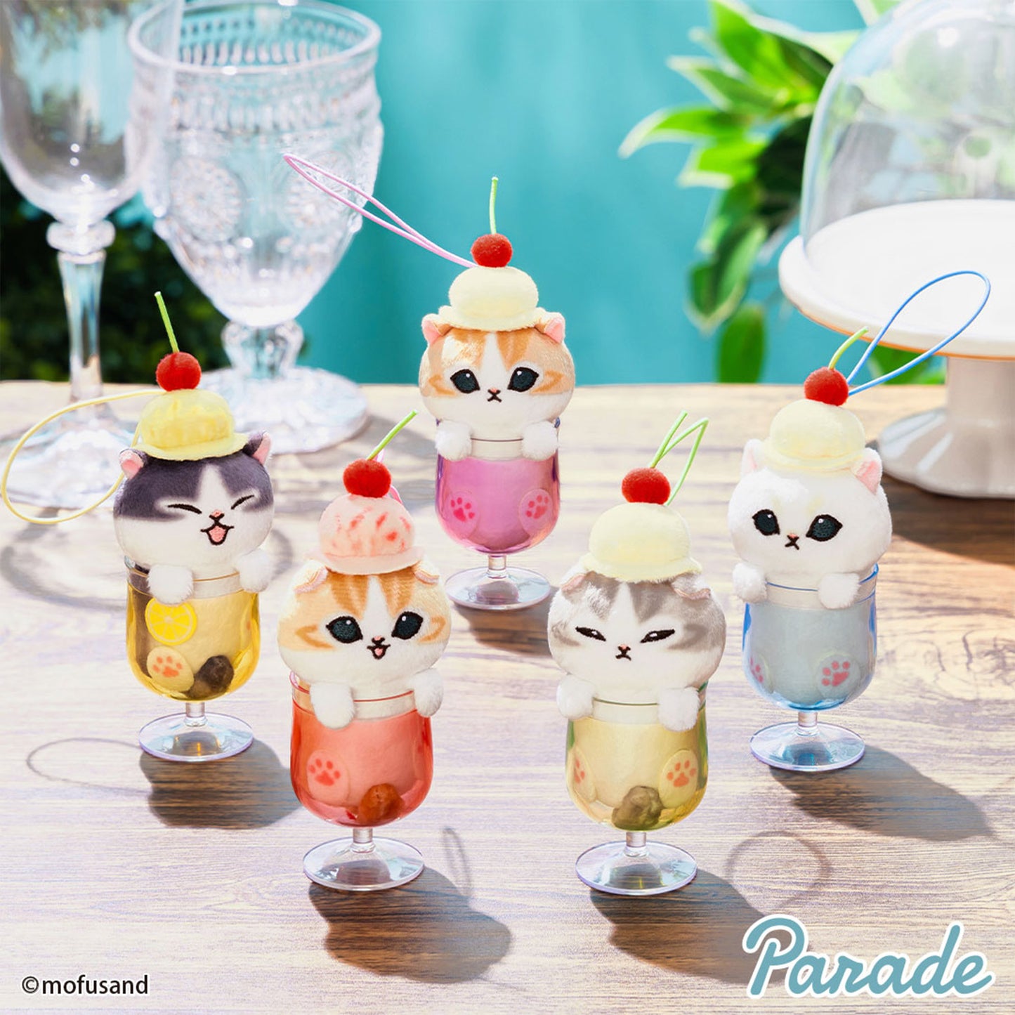 Mofusand | Cream Soda | Gray Cat (Yellow Soda) Mascot Mini Plush