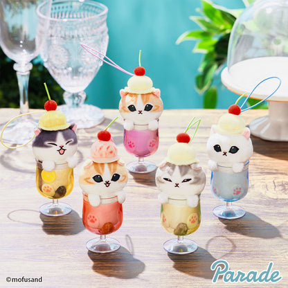 Mofusand | Cream Soda | Gray Cat (Yellow Soda) Mascot Mini Plush