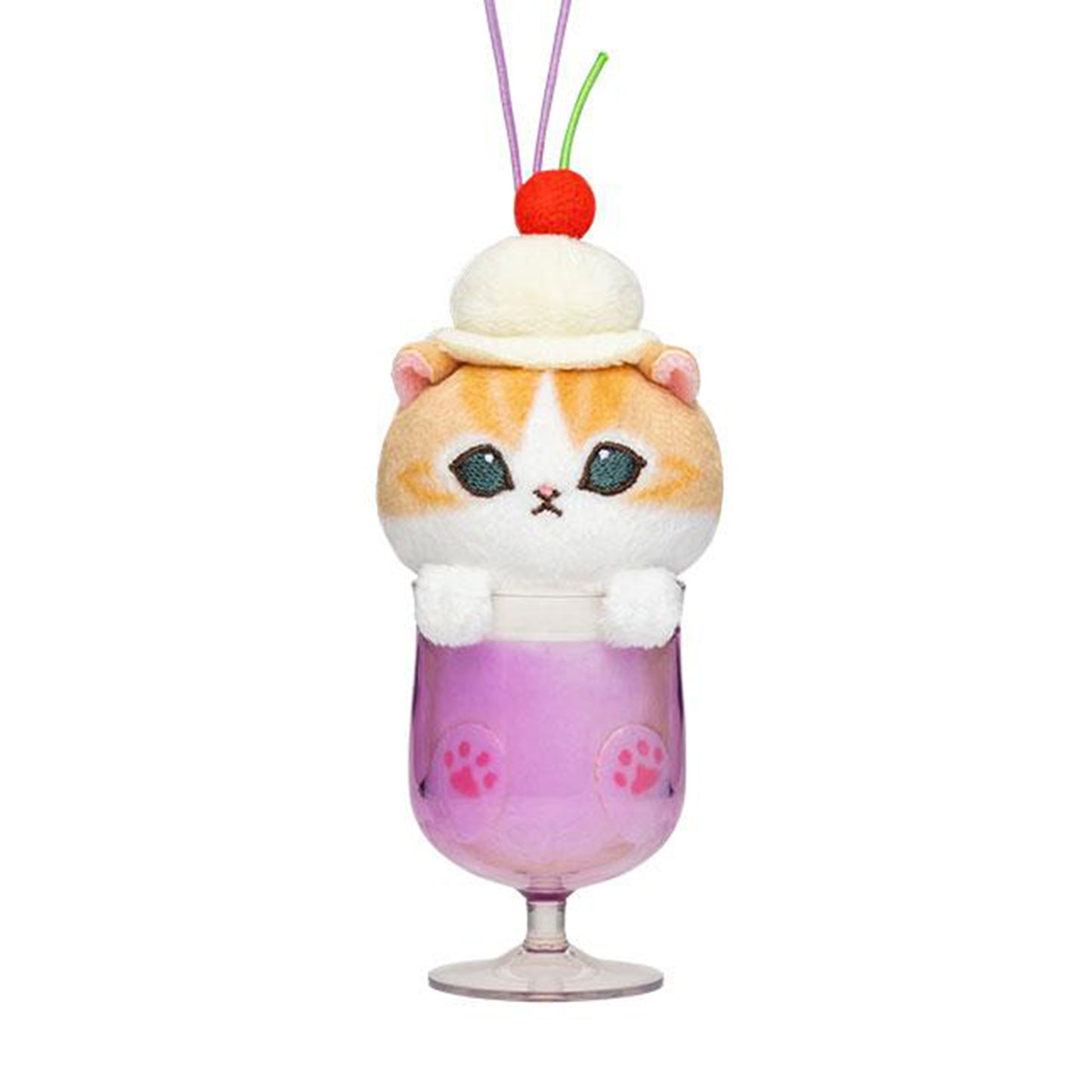 Mofusand | Cream Soda | Orange Cat (Purple Soda) Mascot Mini Plush