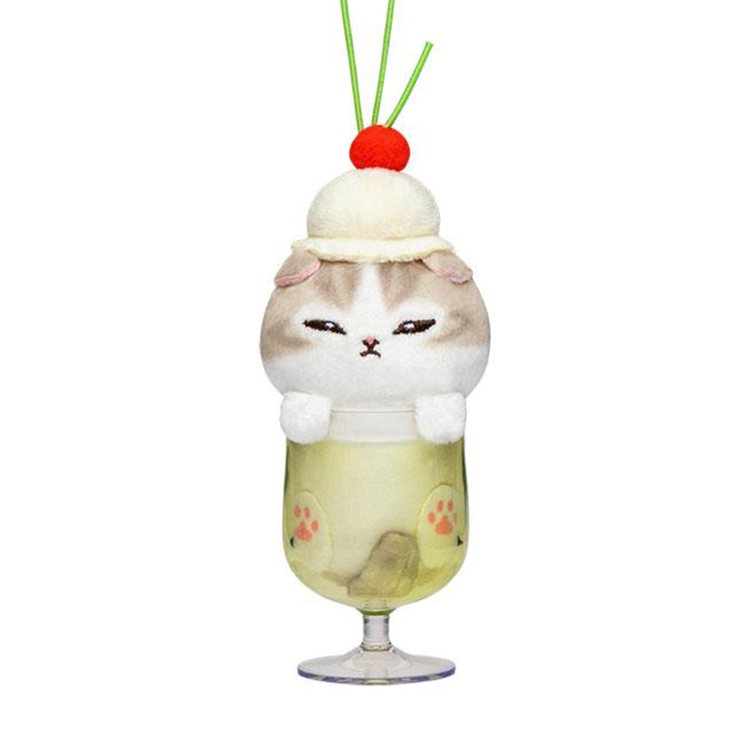 Mofusand | Cream Soda | Gray Cat (Yellow Soda) Mascot Mini Plush
