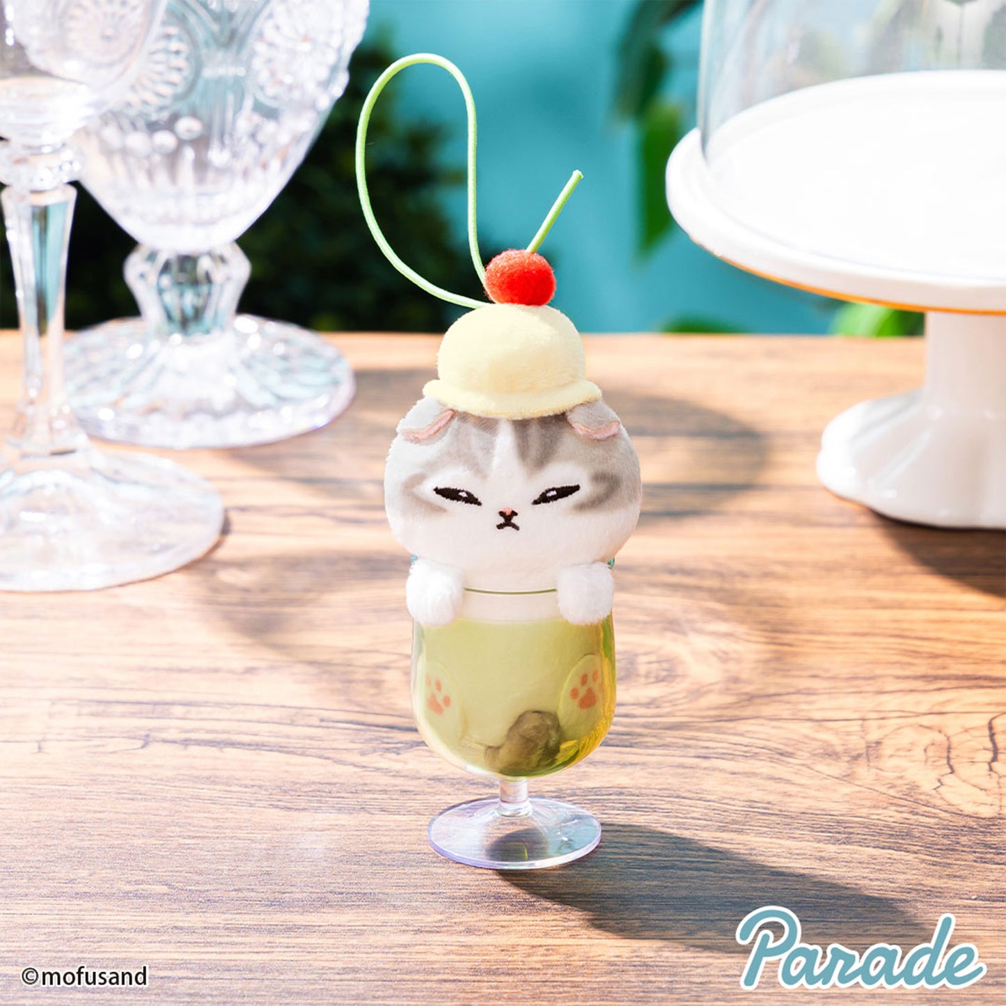 Mofusand | Cream Soda | Gray Cat (Yellow Soda) Mascot Mini Plush
