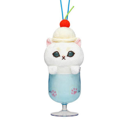Mofusand | Cream Soda | White Cat (Blue Soda) Mascot Mini Plush