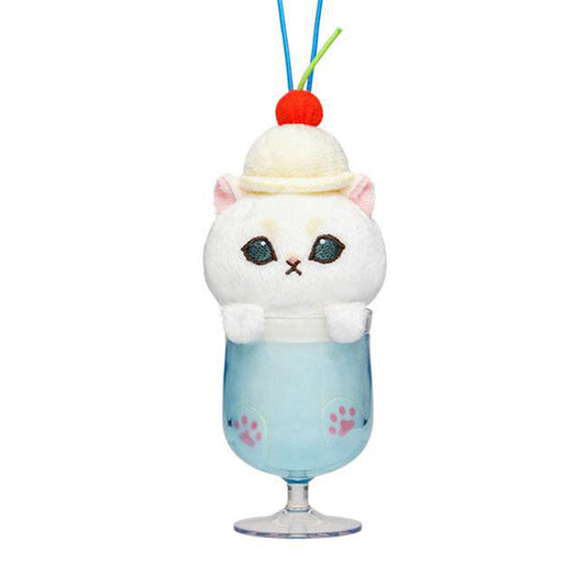 Mofusand | Cream Soda | White Cat (Blue Soda) Mascot Mini Plush