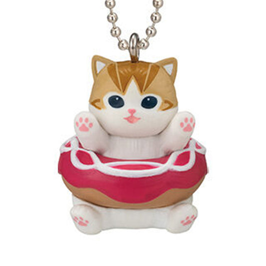 Mofusand | Donut Cat | Red Keychain Mini Figure