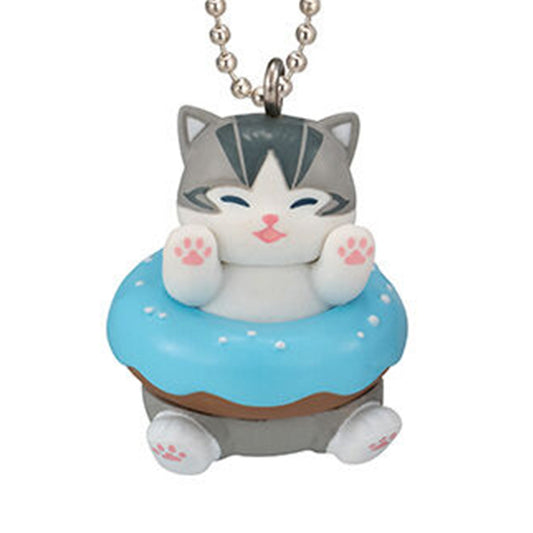 Mofusand | Donut Cat | Blue Keychain Mini Figure