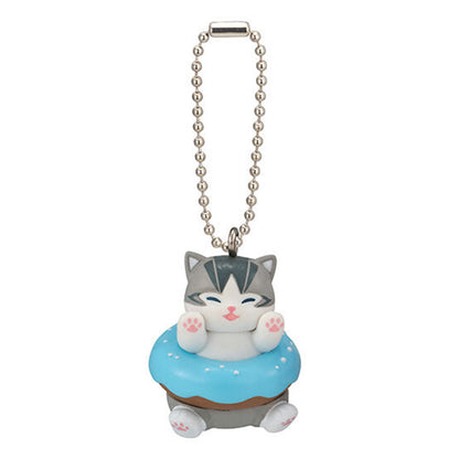 Mofusand | Donut Cat | Blue Keychain Mini Figure