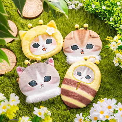 PRE-ORDER | Mofusand | Full of Hachinyan Bee Lottery | Scottish Cat Small Plush Pouch | Ichiban Kuji