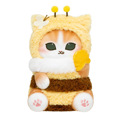 PRE-ORDER | Mofusand | Full of Hachinyan Bee Lottery | Orange Cat (Yellow Bee Honey Licking) Sitting Small Plush | Ichiban Kuji