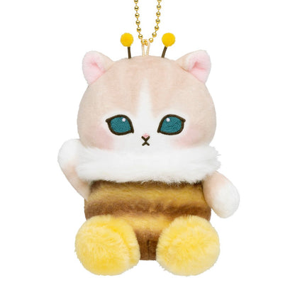 PRE-ORDER | Mofusand | Full of Hachinyan Bee Lottery | Cream Cat (Yes) Sitting Mascot Small Plush | Ichiban Kuji