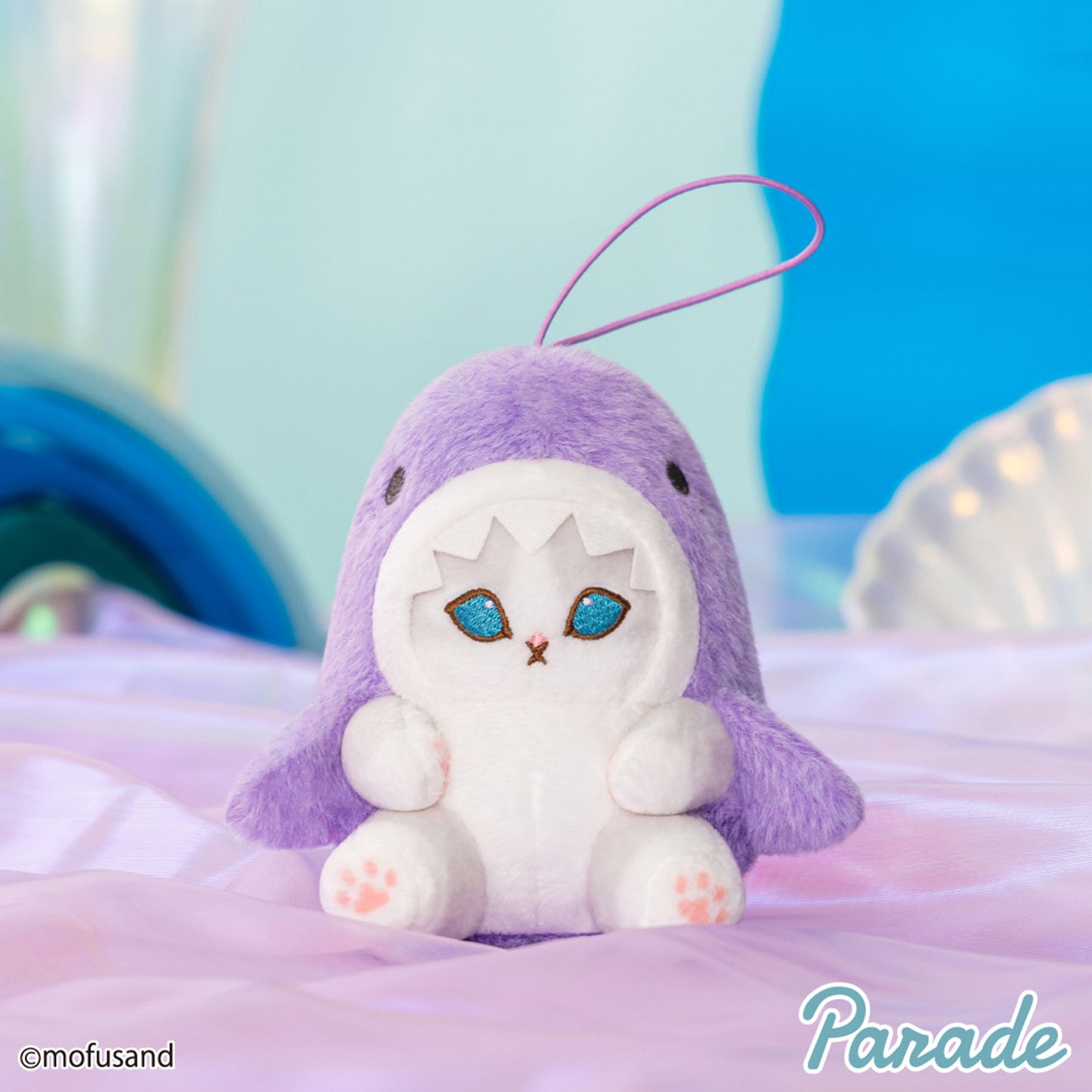 Mofusand | Pastel Series | Shark Cat Purple Mascot Mini Plush