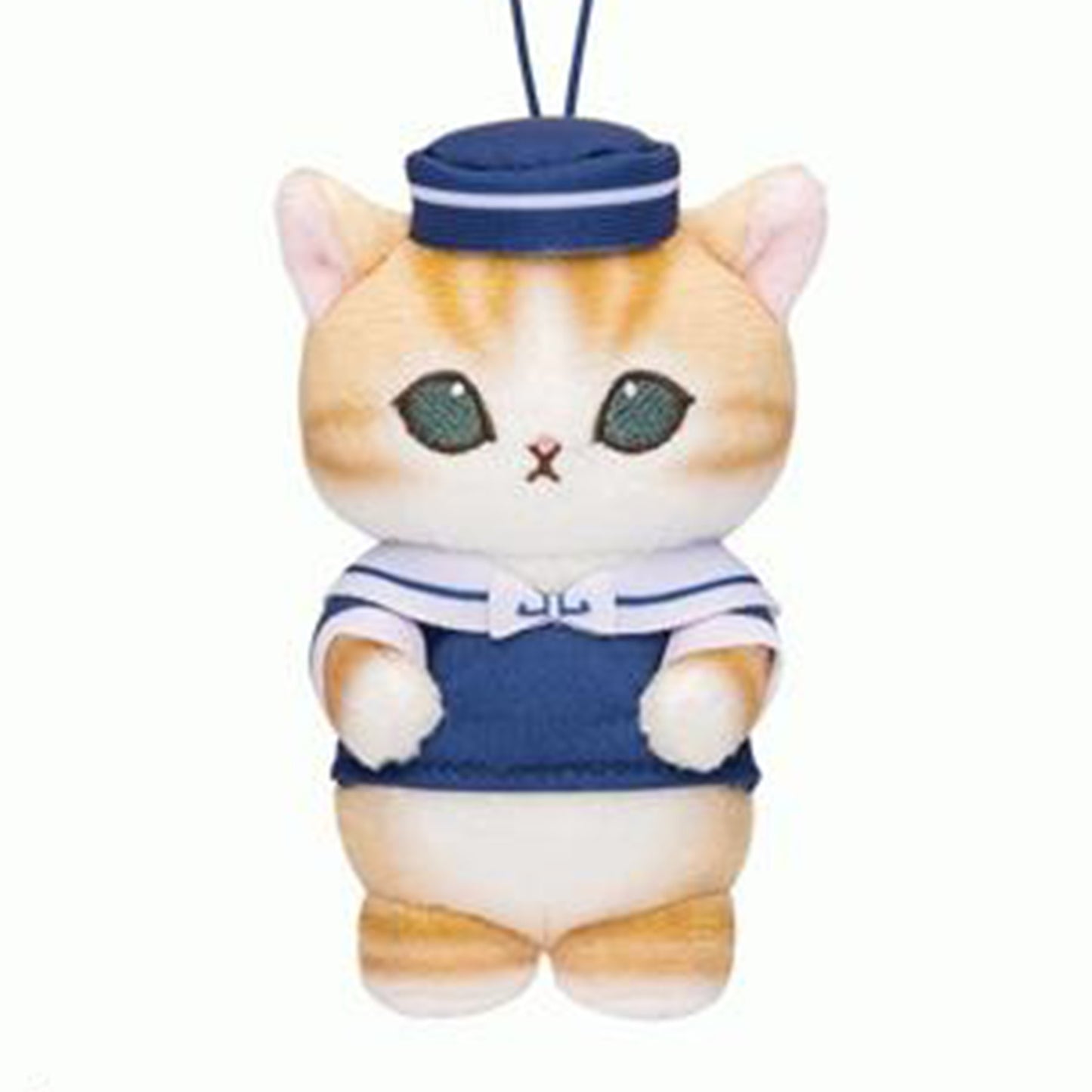 Mofusand | Sailor Serie | Orange Katze (Blaue Mütze) Schlüsselanhänger Mini-Plüsch