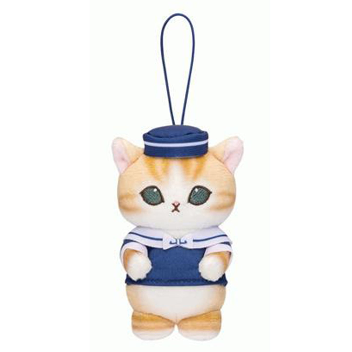 Mofusand | Sailor Serie | Orange Katze (Blaue Mütze) Schlüsselanhänger Mini-Plüsch
