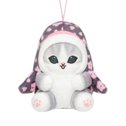 Mofusand | Sakura Cherry blossoms in Full Bloom | Shark Cat Black Mascot Mini Plush | Taito Limited