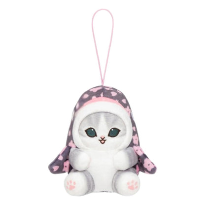 Mofusand | Sakura Cherry blossoms in Full Bloom | Shark Cat Black Mascot Mini Plush | Taito Limited
