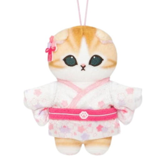 Mofusand | Sakura Cherry blossoms in Full Bloom | Orange Cat Yukata Pink Mascot Mini Plush | Taito Limited