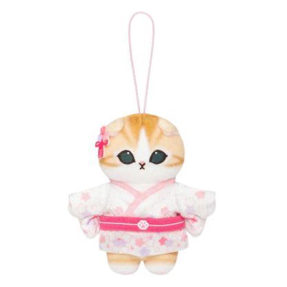 Mofusand | Sakura Cherry blossoms in Full Bloom | Orange Cat Yukata Pink Mascot Mini Plush | Taito Limited