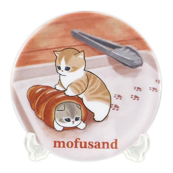 Mofusand | Small Plate Collection | Cornet Cats Plate with Display Stand