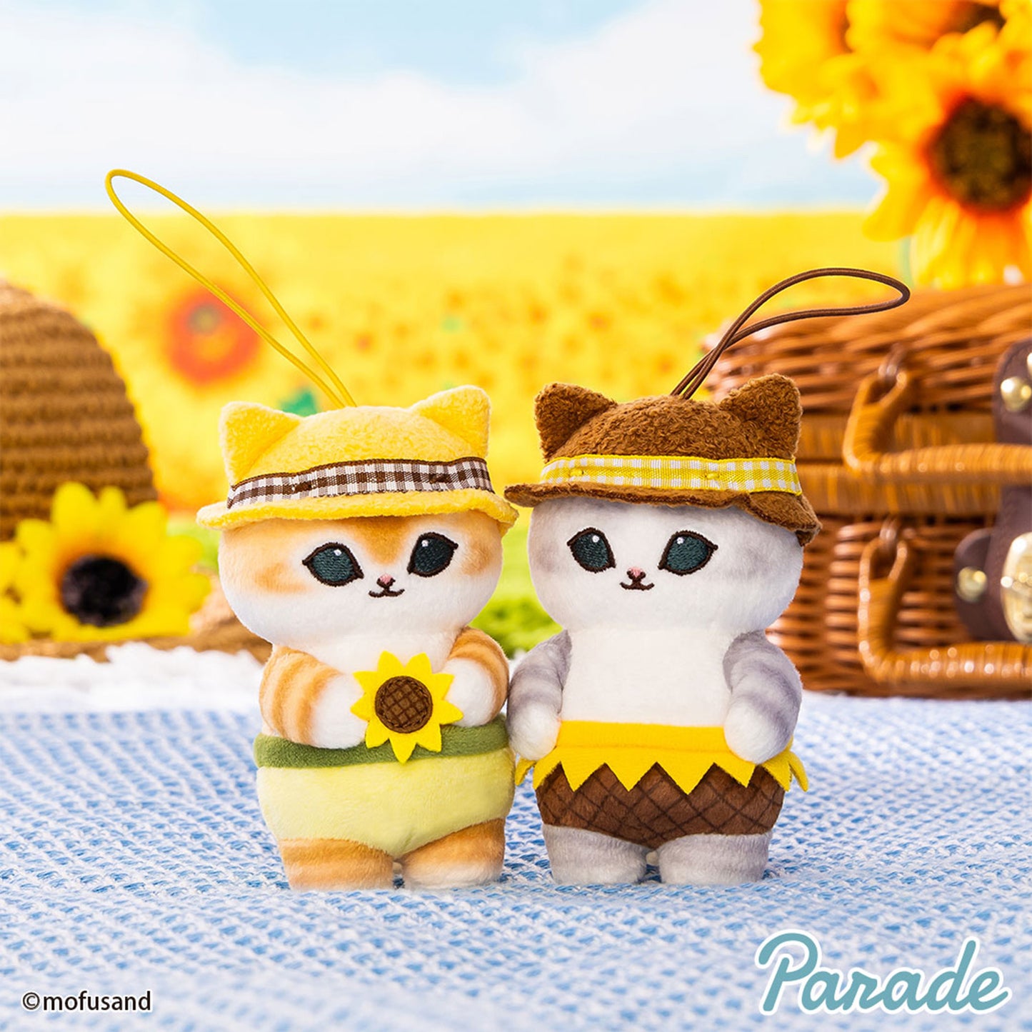 PRE-ORDER | Mofusand | Sunflower Series | Orange Cat (Yellow Hat) Mascot Mini Plush