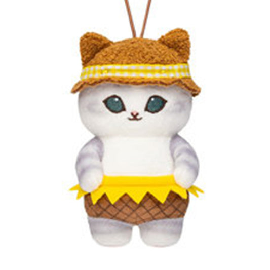 PRE-ORDER | Mofusand | Sunflower Series | Gray Cat (Brown Hat) Mascot Mini Plush