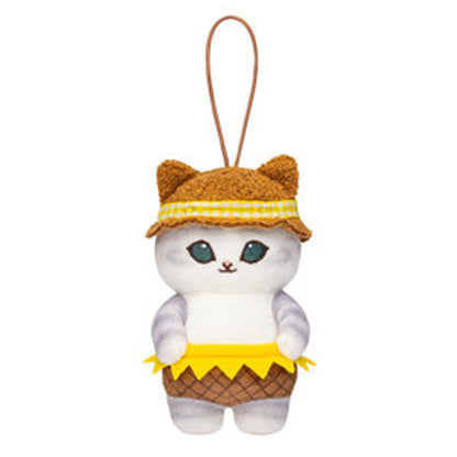 PRE-ORDER | Mofusand | Sunflower Series | Gray Cat (Brown Hat) Mascot Mini Plush