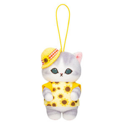 PRE-ORDER | Mofusand | Sunflower Series | Gray Cat (Flower Shirt) Mascot Mini Plush