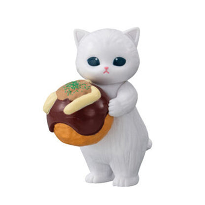 Mofusand | Takoyaki | White Cat with Tray Figure