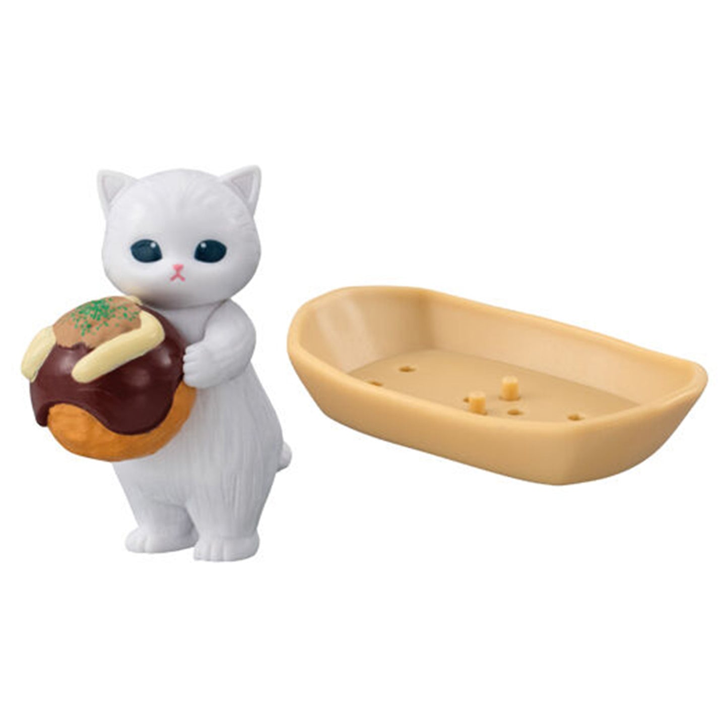 Mofusand | Takoyaki | White Cat with Tray Figure