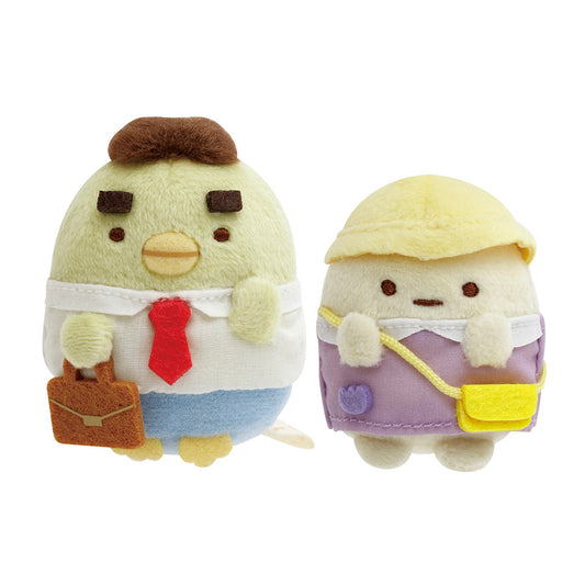 PRE-ORDER | Sumikko Gurashi | Nursery School | Penguin? (Salaryman Father) & Tapioca (Student) Tenori Mini Plush Set